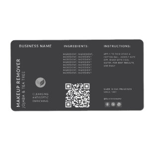 Código QR gris moderno Etiqueta envolvente para bo