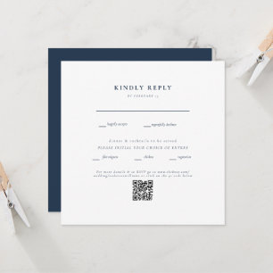Código QR II RSVP de la Marina cuadrada y el Boda