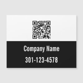 Código QR: imán de teléfono de nombre comercial bl