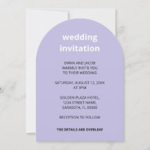 Código QR Ligero Púrpura Todo En Una Invitación De
