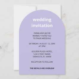 Código QR Ligero Púrpura Todo En Una Invitación De