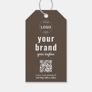 Código Qr Logotipo comercial Colgar etiqueta de pr