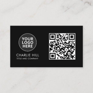 Código QR Logotipo de tarjeta de visita Negro Mini