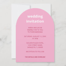 Código QR Magenta Rosa Todo En Invitación De Boda