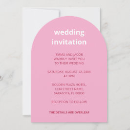 Código QR Magenta Rosa Todo En Invitación De Boda