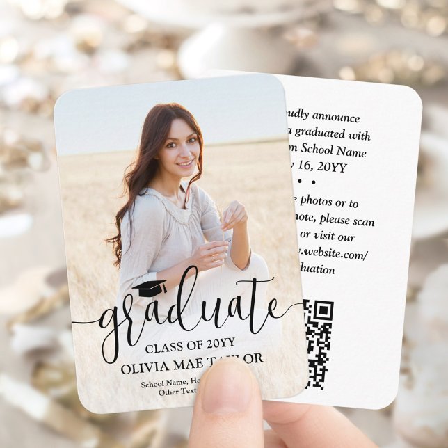 Código QR Mini Graduación Invitación de foto Inser (Subido por el creador)