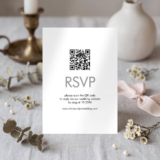 Código QR minimalista para RSVP de boda