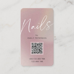 Código QR moda moderna nails tarjeta de visita ve
