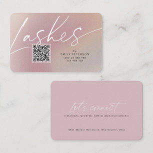 Código QR moda moderna tarjetas de visita lash el