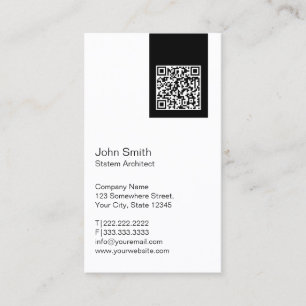 Código QR moderno Tarjeta de presentación de Syste