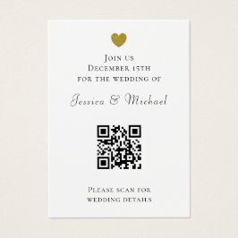 Código QR moderno todo en una invitación a la boda