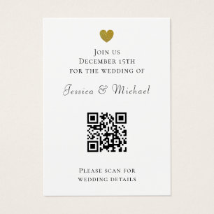 Código QR moderno todo en una invitación a la boda