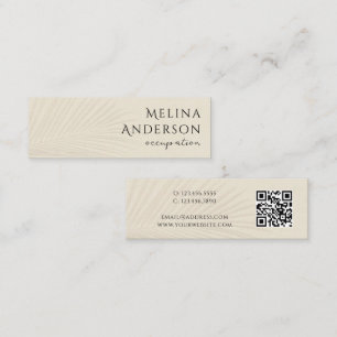 Código QR Palm Tropical Mini tarjeta de visita