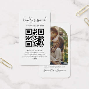 Código QR Parejas Foto RSVP Boda Tarjeta de gabine