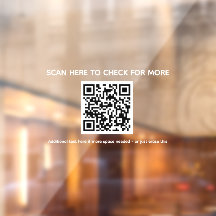 Código QR pegatina frontal tienda - escaneame - si