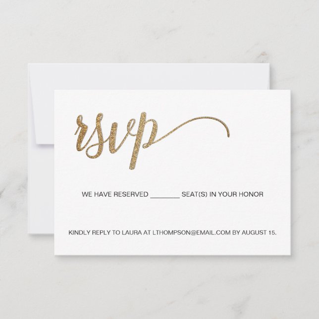 Código QR personalizado de RSVP por correo electró (Anverso)