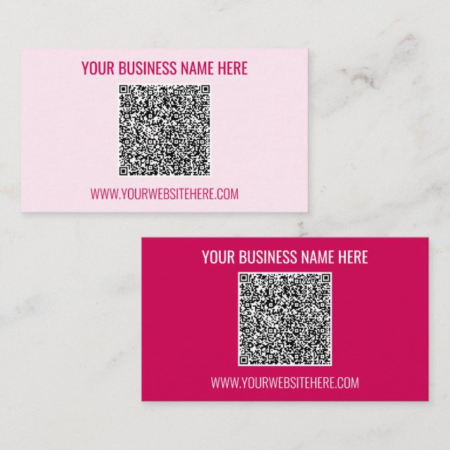 Código QR Personalizado de tarjetas de visita Text (Anverso / Reverso)