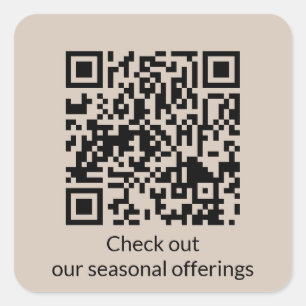 Código QR personalizado Generar Pegatina cuadrado 