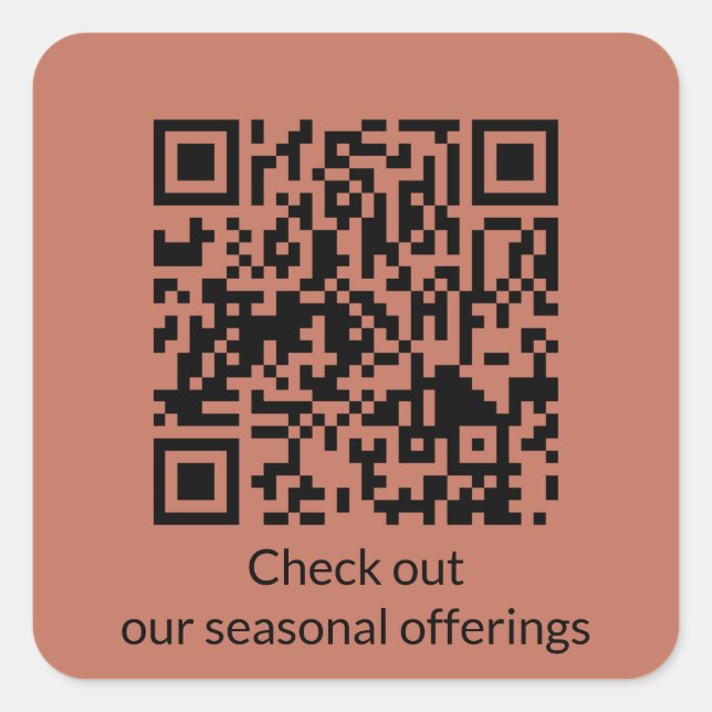 Código QR personalizado Generar Pegatina cuadrado  (Anverso)