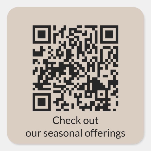 Código QR Personalizado Generar URL Pegatina Cuadr (Anverso)