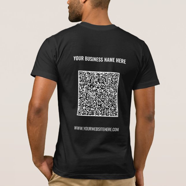 Código QR personalizado y plantilla de camiseta co (Reverso)