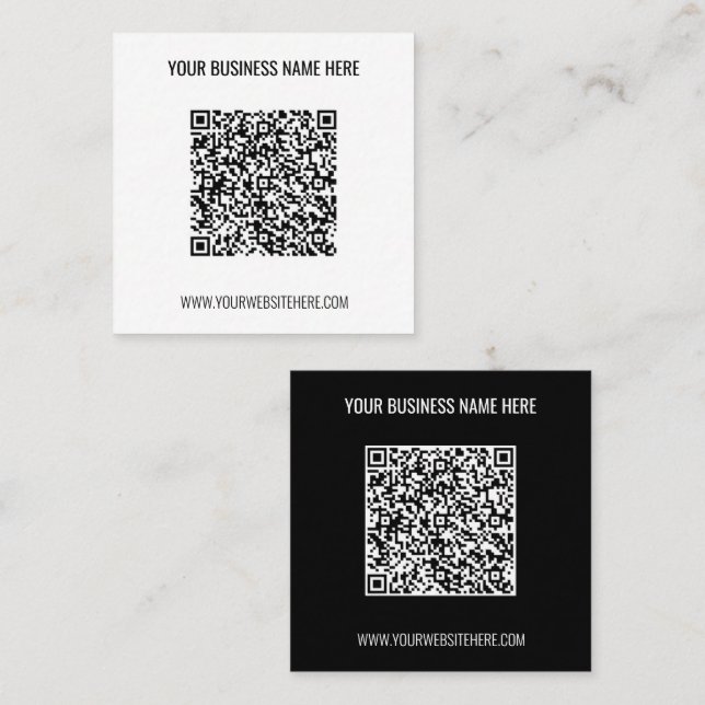 Código QR personalizado y tarjeta de presentación  (Anverso / Reverso)