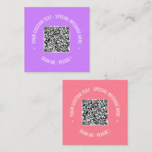 Código QR personalizado y tarjeta de presentación