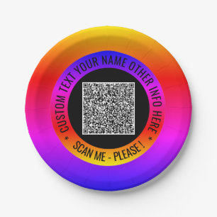 Código QR personalizado y texto para tus platos de