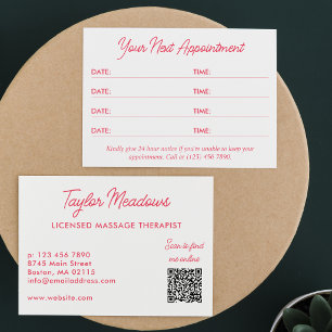 Código QR práctico multi cita rosa blanco