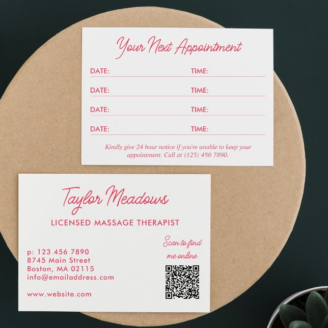 Código QR práctico multi cita rosa blanco (Subido por el creador)