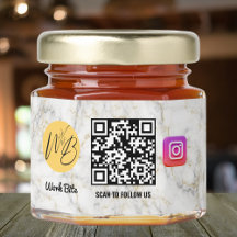 Código Qr Promocional de Marble de Oro Blanco Inst