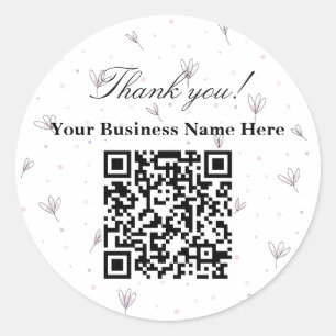 Código QR promocional pegatina redonda para envolv