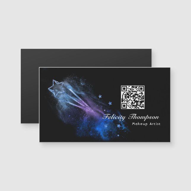 Código QR Purpurina Galaxy Faux (Anverso/Reverso)