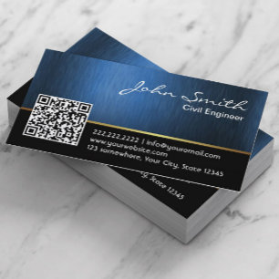 Código QR real Tarjeta de presentación de Ingenier