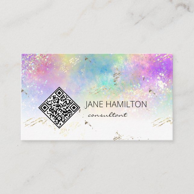 Código QR Resumen tarjeta de visita moderna (Anverso)