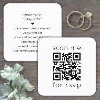 Código QR RSVP Boda Sitio Web Tarjeta de cierre cu