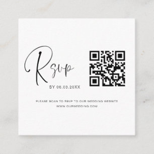 Código QR RSVP Boda Tarjeta de cierre de sitio web