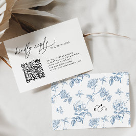 Código QR simple Minimalista Boda Tarjetas RSVP