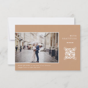 Código QR Simple Moderno   Agradecimiento de Foto 