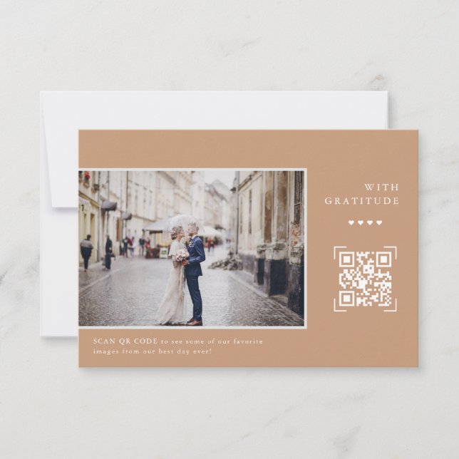 Código QR Simple Moderno | Agradecimiento de Foto  (Anverso)