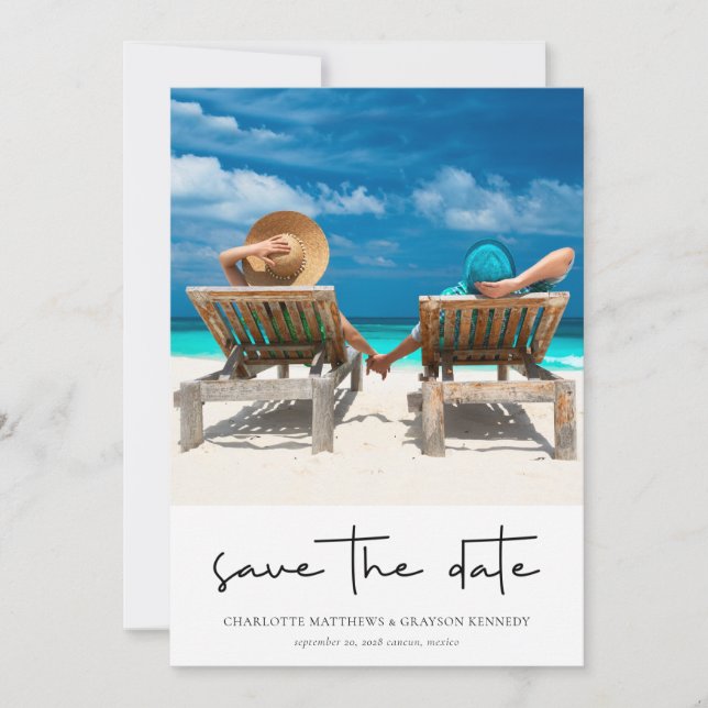 Código QR simple moderno Guardar el anuncio de fec (Anverso)