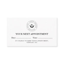 Código QR simple y tarjeta de cita con logotipo