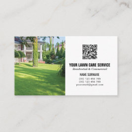 Código QR Tarjeta de negocios Lawn Care con fotos