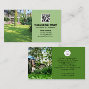 Código QR Tarjeta de negocios Lawn Care con fotos