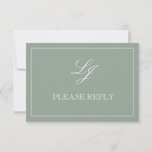 Código QR Tarjeta de Respuesta Bodas Monograma Scr (Anverso)