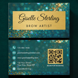 Código QR Tarjeta de visita de artista de cejas de