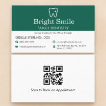 Código QR Tarjeta de visita dentista profesional O