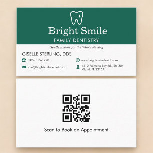 Código QR Tarjeta de visita dentista profesional O