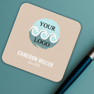 Código QR tarjeta de visita, logotipo de color bei