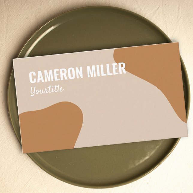 Código QR tarjeta de visita, oro polvoriento beige (QR code business card, earthy tones business card )